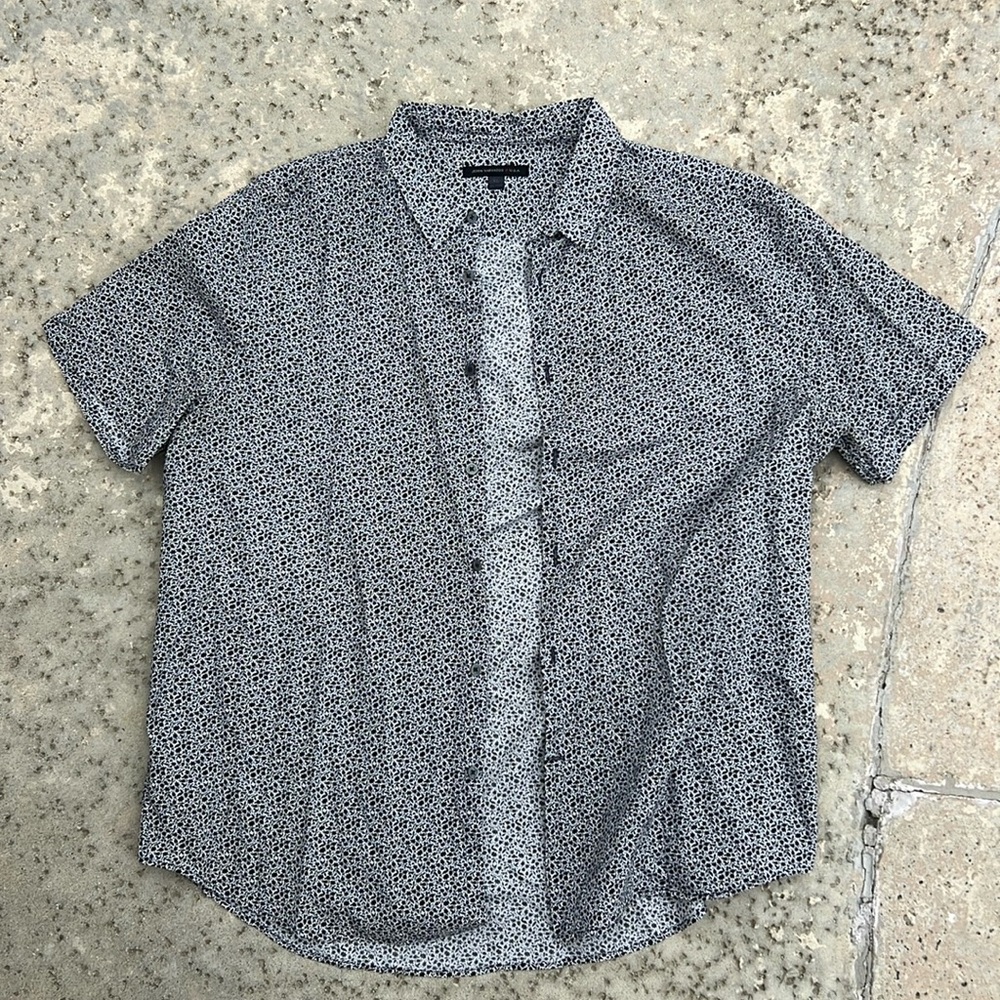 John Varvatos Shirt Short Sleeve Floral Button Up
